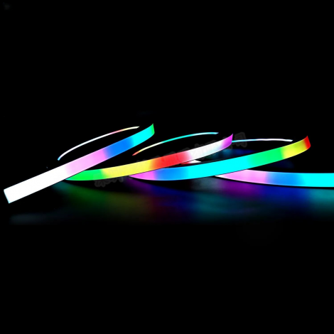LED霓虹灯带 正发光16x16黑面幻彩